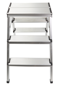 Scala domestica in alluminio, 3 gradini, 63 cm (Wood 10048) - Product Image 4