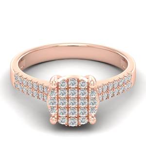 Anillos de Compromiso REYES con Diamante Cultivado en Laboratorio, Corte Redondo, 0.34 Quilates, Certificado IGI, HPHT CVD, Oro Blanco de 14K, Joyería Fina para Mujer - Product Image 5