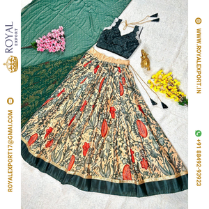 Nouveau lancement tendance Kalamkari Designer Lehenga Choli Collection au prix de gros par Royal Export Surat - Product Image 5