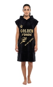 Peignoir poncho promotionnel 100 % coton à poils coupés, unisexe, serviette de sport en coton, doux et écologique, idéal pour le spa et les marathons - Product Image 1