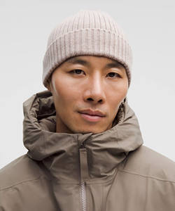 High Quality Customized Logo Beige Ribbed Merino <b>Wool</b> Unisex <b>Beanie</b> Your Own Plain Design Soft & Warm Winter Outdoor <b>Beanie</b> - Product Image 3