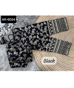 Indian Traditional Wear Heavy Diamond Work Blouse <b>Silk</b> Sari with Plain <b>Sleeveless</b> Blouse Collections Women Wear Free Size Blouse - Product Image 1