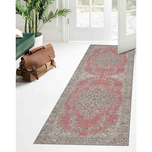 Tapis imprimé gris et rouge - Tapis moderne en chenille, tapis en chenille - Product Image 4