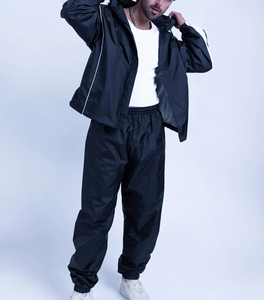 ชุดกันลมไซส์พิเศษสำหรับผู้ชายสั่งทำพิเศษชุดวอร์มไนลอนโพลีเอสเตอร์แบบรูดซิป - Product Image 6