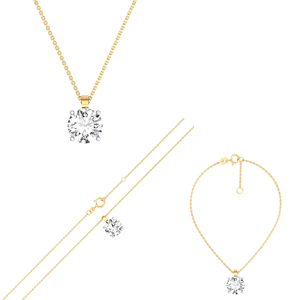 Collier pendentif en diamant de laboratoire de qualité supérieure, taille brillant, 0,66 ct, or 10 carats, nouveau style, cadeaux de mariage, de fiançailles et d'anniversaire pour femmes - Product Image 4