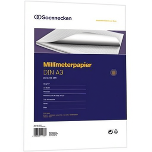 Soennecken DIN <b>A3</b> 80g/m 50 Sheets Graph <b>Paper</b> Block Drafting Supplies - Product Image 2