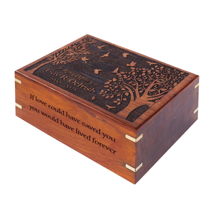 Personalized Wooden Urn <b>Box</b> for Human Ashes Wooden Cremation Urn <b>Memorial</b> <b>Keepsakes</b> For Adult Ashes - Product Image 2