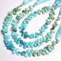 Perles de pierres précieuses naturelles AAA Arizona Turquoise Stone à facettes poire Briolette du fabricant fournisseur au prix d'usine en gros