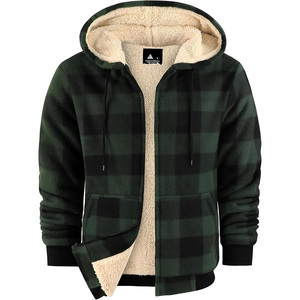 เสื้อฮู้ดขนแกะซิปเต็มของผู้ชาย (มีขนาดใหญ่ & สูง) - Product Image 1