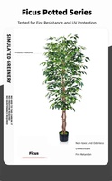Künstlicher Ficus-Baum Ranken Grünpflanze Kunststoff Topfpflanze für Innenräume Büro Hochzeit Weihnachten Ostern Erntedankfest Dekoration Umweltfreundlich