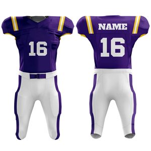 2025 nuevo diseño personalizado tackle sarga uniformes de fútbol americano impresión por transferencia de calor de talla grande manga corta - Product Image 2