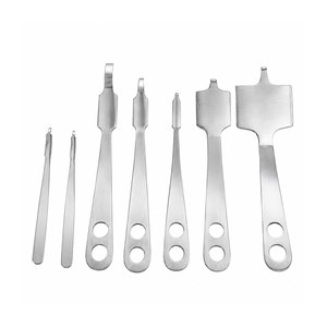 Juego de 7 Retractores de Hueso Hohmann Reutilizables de Acero Inoxidable, de Grano Crudo a Fino, Instrumentos Quirúrgicos Manuales para Cirugía Ortopédica - Product Image 1