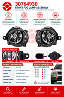 Ensemble de feux antibrouillard avant gauche 30764930 pour Volvo S40 V50 2008-2011, remplacement du pare-chocs avant, pièces d'éclairage automobile