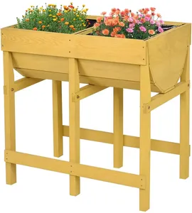 Grand lit de jardin surélevé en <span class=keywords><strong>bois</strong></span> de sapin pour le jardinage en plein air à usage domestique - Product Image 1