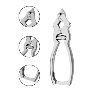 Nuevas alicates para uñas de doble acción con cabeza de 12 cm, corte preciso, para podología, cortaúñas para dedos de manos y pies, autoclavables, de acero inoxidable, OEM por KKZ - Product Image 1