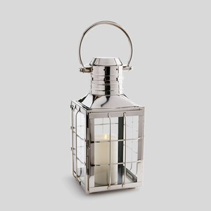<b>Large</b> antique style rustic metal <b>candle</b> <b>lantern</b> with intricate cutouts for cozy warm decorative lighting - Product Image 5