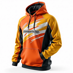 เสื้อฮู้ดสตรีทแวร์ผู้ชาย สั่งทำได้ ทรงโอเวอร์ไซส์ ทนทาน สวมใส่สบาย ผลิตจากโพลีเอสเตอร์พิมพ์ลายและผ้าฝ้ายผสม - Product Image 1