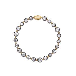 Pulsera de Diamantes Estilo Georgiano en Oro Negro - Product Image 1