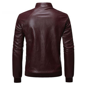 Chaqueta de Cuero de Alta Calidad para Hombre, Diseño Elegante de Invierno con Cuello Alto de Lona, Impermeable y Resistente al Viento, Novedad de 2024 - Product Image 6