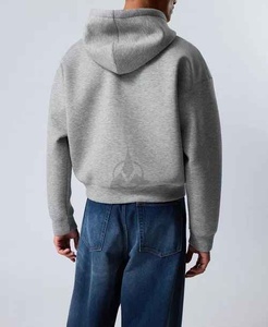 เสื้อครอปผ้าฝ้ายสำหรับผู้ชายเสื้อครอป100% 350gsm แบบสวมหัวผ้าฝรั่งเศสโอเวอร์ไซส์สุดหรูจากผู้ผลิต - Product Image 5