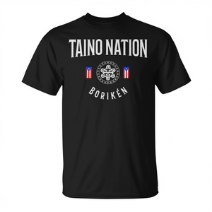 T-shirt promozionale Taino Nation Boricua Boriken Pride Porto Rico Indigeni - Product Image 2