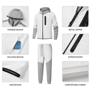 Super vêtements de sport unisexe, survêtement d'entraînement de jogging uni et uni pour hommes du Pakistan pour la saison d'hiver - Product Image 4