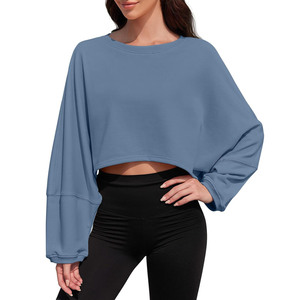 Sudaderas con capucha recortadas de mujer personalizadas Conjunto de sudaderas con capucha para niñas hecho en Pakistán - Product Image 5