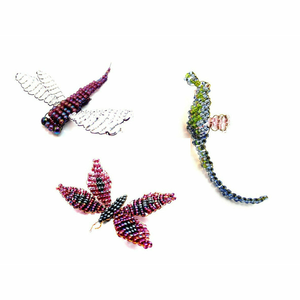 <b>CAT</b> Design Handmade Seed Beads Embroidery Broches Custom Design Seed Bead and Embroidered Brooches Beaded Brooches - Product Image 4