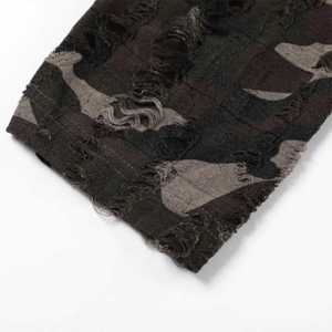 Streetwear surdimensionné à double épaisseur avec impression personnalisée T-shirt à manches longues à motif camouflage T-shirt vintage à double épaisseur avec manches - Product Image 5