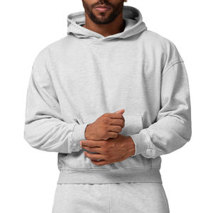 Vente en gros 2025 personnalisé de haute qualité 400gsm sweats à capuche vierges poids lourd OEM Boxy 100% coton pull d'extérieur à capuche sweat à capuche pour hommes - Product Image 3