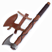 Hache Viking Tomahawk DD-VikingAxe-129, hache barbue forgée à la main, manche en bois industriel DIY, outil de camping et de chasse, 58-62HRC, 18 pouces