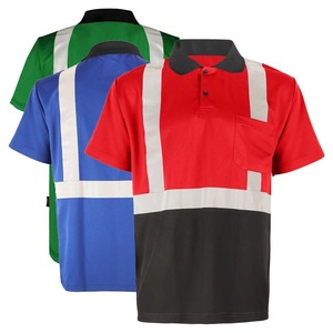 Precio al por mayor camisa transpirable Hi Visibility Black Bottom Camiseta de manga corta Hi vis Two Tone Camiseta de manga corta - Product Image 3