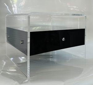 Modern Acrylic Floating Bed Design Bedside <b>Cabinet</b> for Simple Smart Storage for Home Bedroom Furniture or Apartment Use - Product Image 3