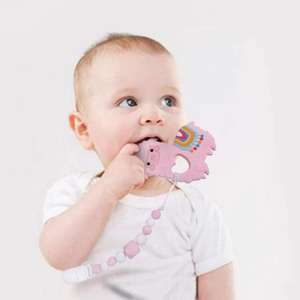 Venta al por mayor de animales de grado alimenticio varilla pequeña de silicona artículos para niños regalo de enfermera mordedura ovejas mordedor bebé silicona CE - Product Image 4