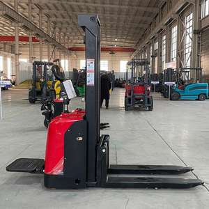 <b>Small</b> Handler 1.5-ton Manual <b>12V</b> Two-Stage Mast Lithium <b>Battery</b> Pallet Stacker Advanced Forklift Side Shifter AWD - Product Image 1