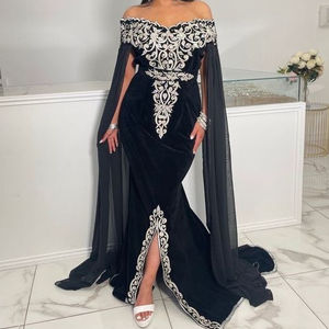 HERMOSO Y ELEGANTE BORDADO ZARI EN VESTIDO CAFTAN CON BORDADO CON CUENTAS DE CRISTAL, PIEDRA, TRABAJO DE DABKA @ 2023 - Product Image 1