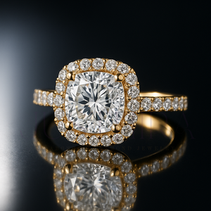 Elongated Cushion D color VVS1 Clarity Cut Moissanite Premium Diamond Solitaire Hidden Halo Engagement Ring Gift For Her - Product Image 2