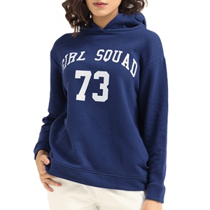 Sweat-shirt à capuche pour femme de haute qualité, en polyester/coton respirant, doublé de polaire, vêtements d'hiver décontractés, impression de logo personnalisée - Product Image 1