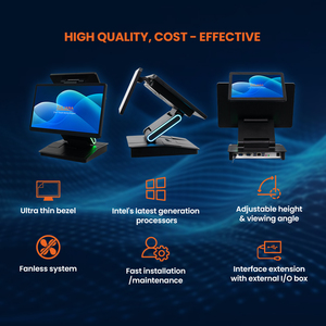 Sistema POS interactivo de 15,6 pulgadas con lector de tarjetas NFC de doble pantalla para industrias minoristas - Product Image 2