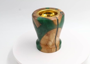 Brûleur à encens personnalisé en résine époxy, design en bois arabe, brûleur à bakhoor fait à la main - Product Image 5