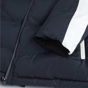 Chaqueta de burbujas con cuello levantado de lona de alta calidad para hombre, Color personalizado, talla grande, Color sólido cálido, transpirable, precio al por mayor - Product Image 5