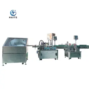 Automated Liquid Glass Bottles Parfum Packaging Line Sorting Filling Labeling Capping Machine For Vials