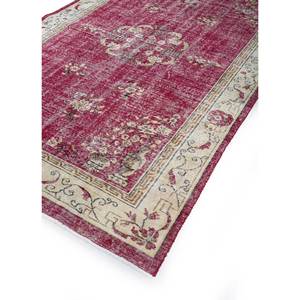 Alfombra de Lana Anudada a Mano Vintage Pae-2925 de Gran Tamaño, Diseño Floral Rojo y Naranja para Sala de Estar, Pasillo, Rectangular, para Adolescentes - Product Image 2