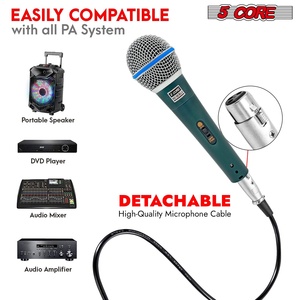 Microphone dynamique XLR 5Core pour karaoké, chant, studio, microphones portatifs - Product Image 4