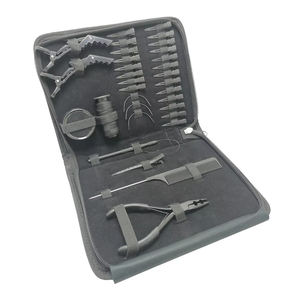 Hair Extension Tools Kit Flat Shape Hair Extension <b>Plier</b> Private Label Hair Sectioning Clips High Quality Stainless Steel 10 <b>Set</b> - Product Image 4