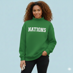 Sweat-shirts à col montant pour femmes en gros, personnalisés, en mélange polyester/coton, respirants et à séchage rapide, service OEM disponible - Product Image 3