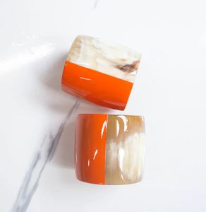 แหวนรองผ้าเช็ดปากรูปเขาควายงานทำมืออุปกรณ์รับประทานอาหารงานหัตถกรรมโบราณ - Product Image 1