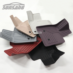SONSANG personalizado 4 piezas logotipo personalizado suelo de coche TPE goma piso de lujo alfombra 3D 5D alfombrillas de coche para coche - Product Image 1