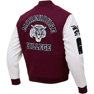 Veste de baseball personnalisée de haute qualité pour hommes Street Wear Logo Patch Trucker Letterman Base Ball veste en cuir pour le printemps - Product Image 2