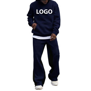 2026 Top Selling Wholesale Men's Vintage <b>Hooded</b> Solid Tracksuit with Custom Design Winter Collection 100% Cotton OEM Service - Product Image 1